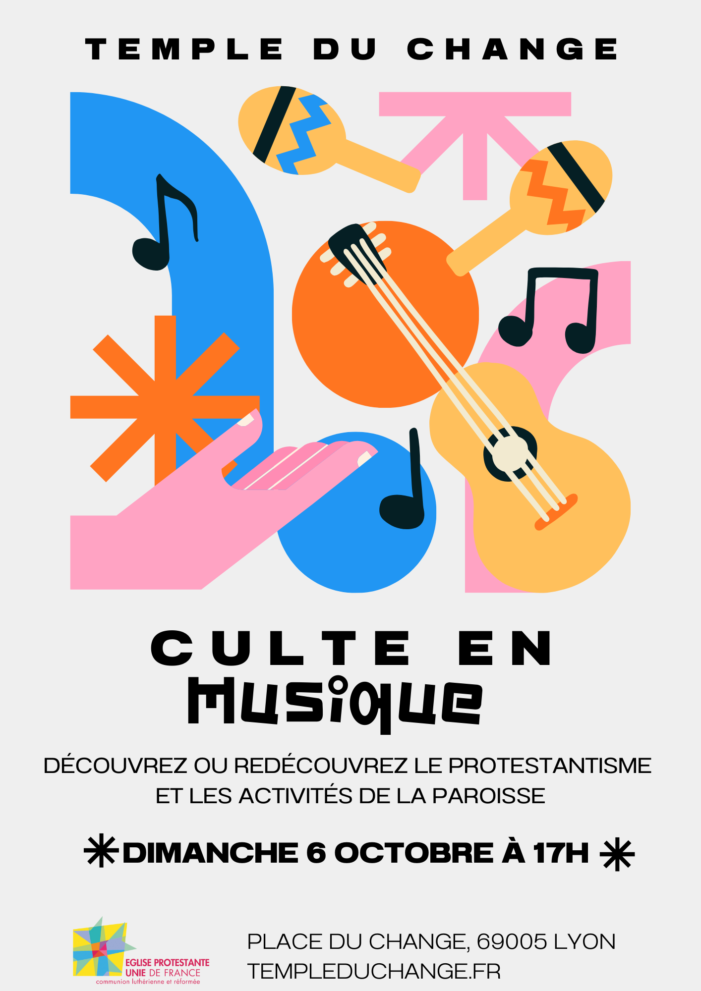 Culte en musique dimanche 6 octobre à 17h