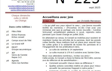Le Change-Infos de la rentrée est là !