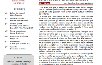 Retrouvez le Change INFOS de la rentrée